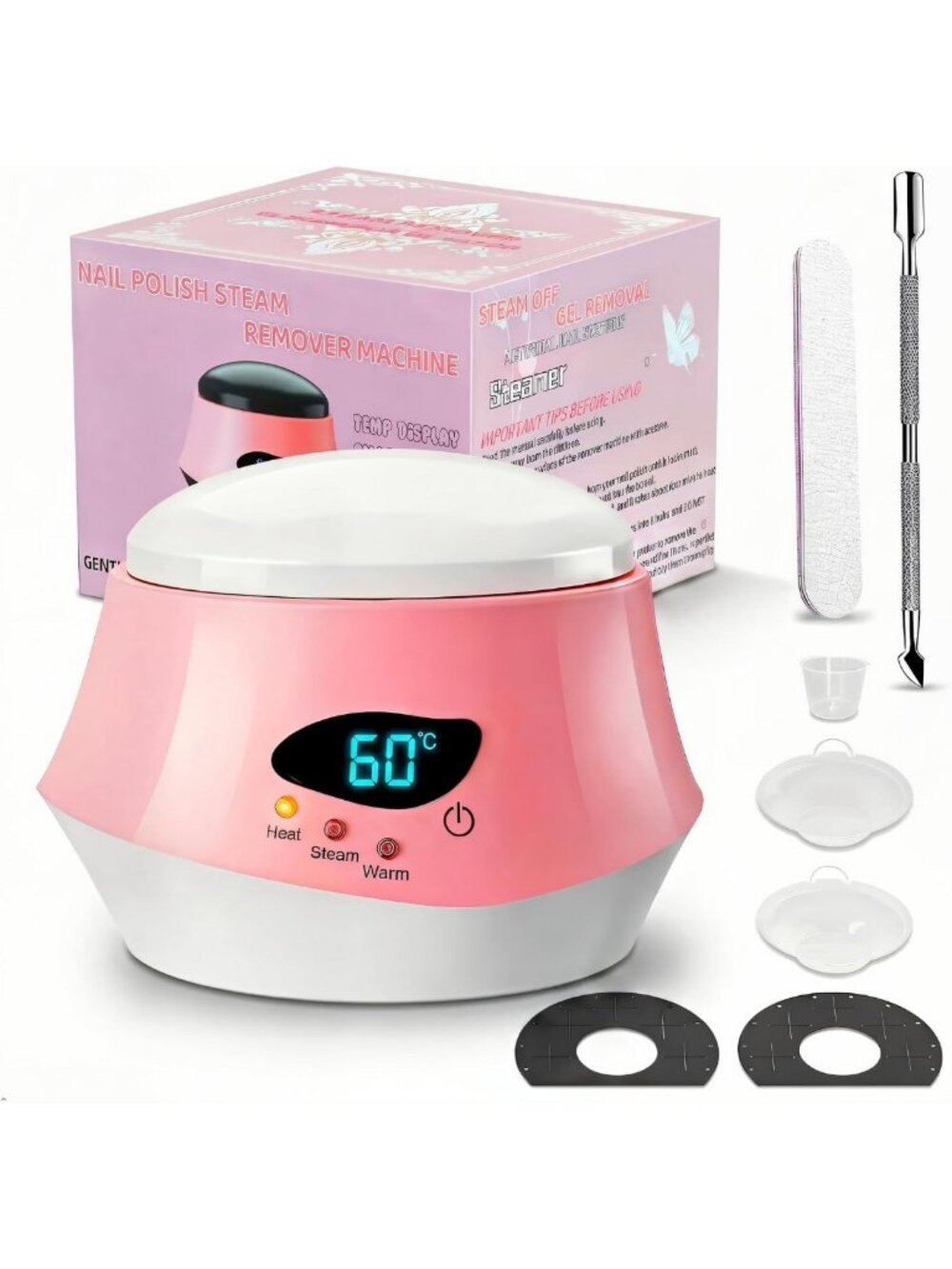 50W Nail Steamer Remover Machine, Acetone-Proof Gel Polish Remover for Salon Use